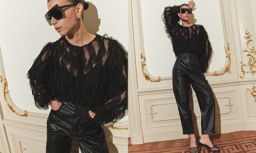 Lumignon ♥ Cable knit ribbon flare dress NL